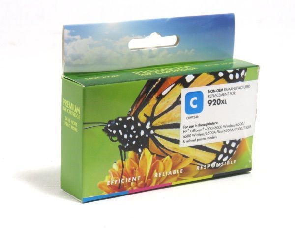 HP 920XL Remanufactured Ink Cartridge Cyan