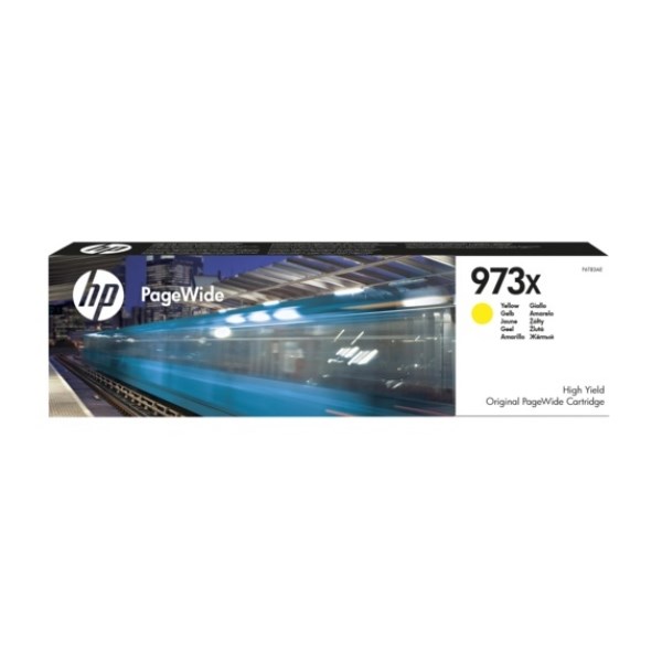 HP 973X Yellow PageWide Inkjet Cartridge High Yield F6T83AE