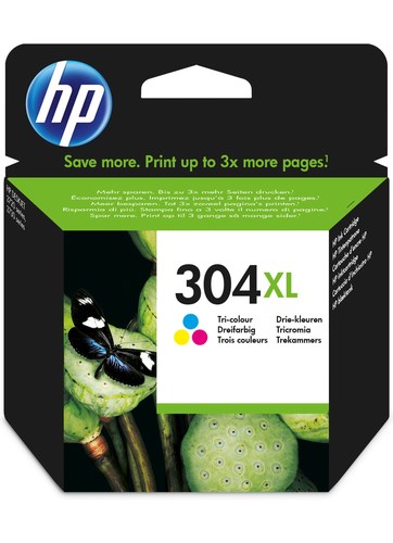HP 304XL Original Ink Cartridge Tricolour Pack of 1 N9K07AEBGX
