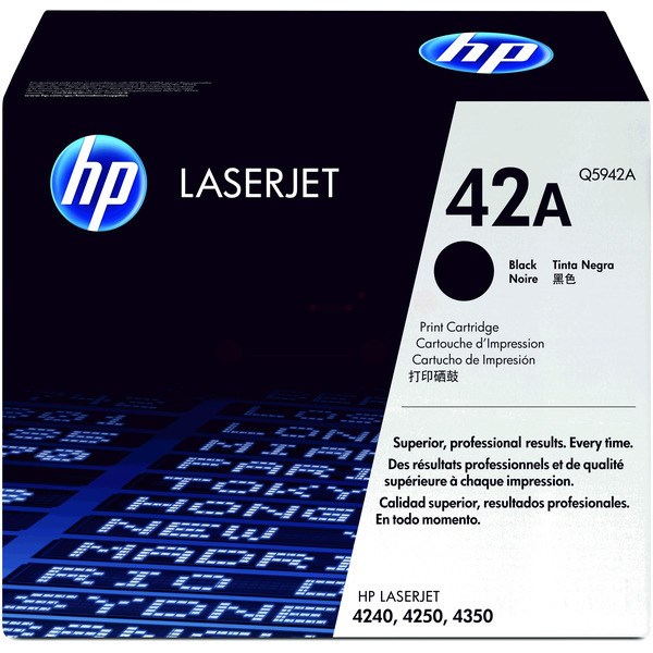HP No.42A Laser Toner Cartridge Black Code Q5942A