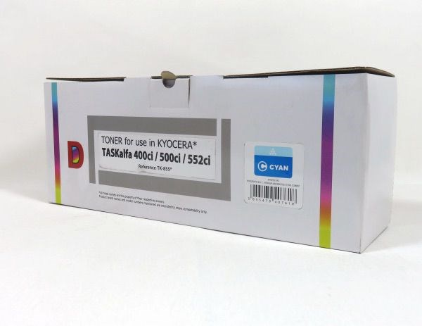 Kyocera 400/500/552 Toner Cyan Compatible TK-855C