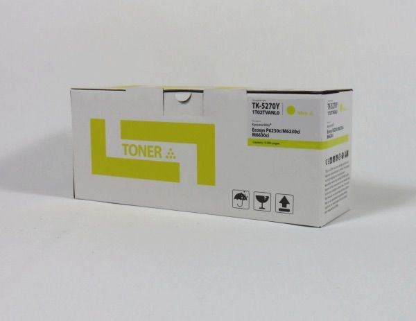 Kyocera P6230 M6230 6630 Toner Yellow Compatible TK5270Y
