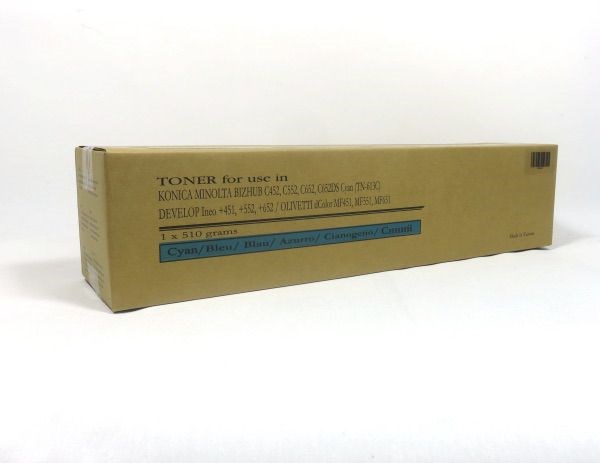 Konica Minolta C452 C552 C652 Olivetti MF551 MF651 Develop INEO+452 INEO+552 INEO+652 Toner Cyan Compatible TN613C A0TM450 B0821