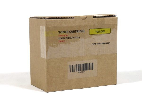 Konica Minolta C3110 3100P Develop +3110 3100P Toner Yellow Remanufactured TNP51Y