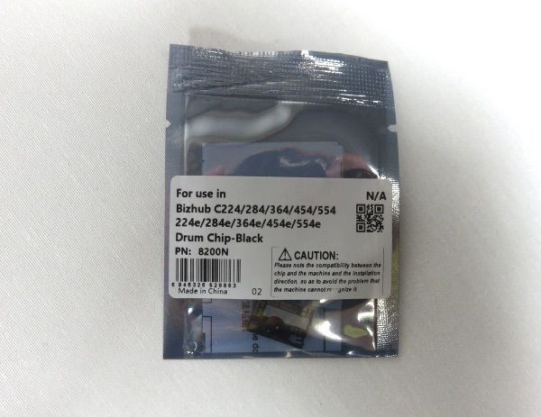 Konica Minolta/Develop C224/287/364/454/258/308/368/558 IU Reset Chip Black