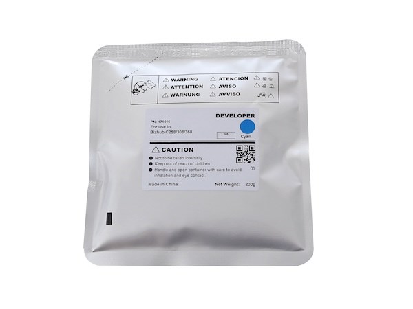 Konica Minolta C258/C308/368 Developer Bag Only Cyan For A7U40KD DV313C