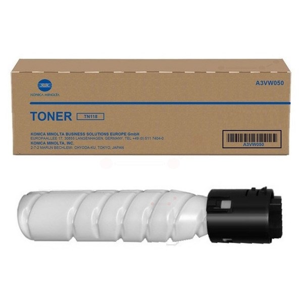 Konica Minolta 215 226 Toner Black A3VW050 TN118