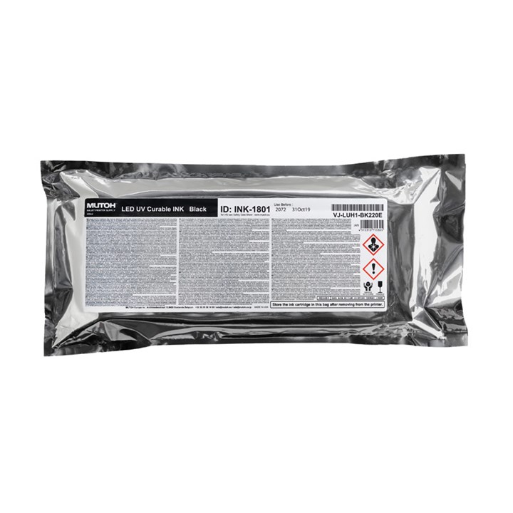 Mutoh 220 ml UH21 LED UV Ink Cassette Black