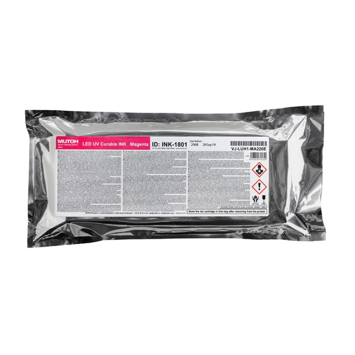 Mutoh 220 ml UH21 LED UV Ink Cassette Magenta