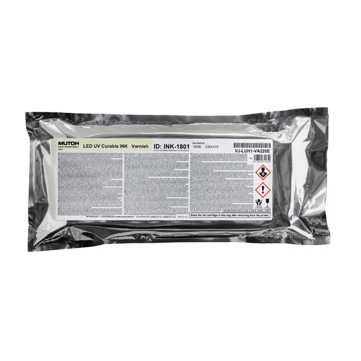 Mutoh 220 ml UH21 LED UV Ink Cassette Varnish