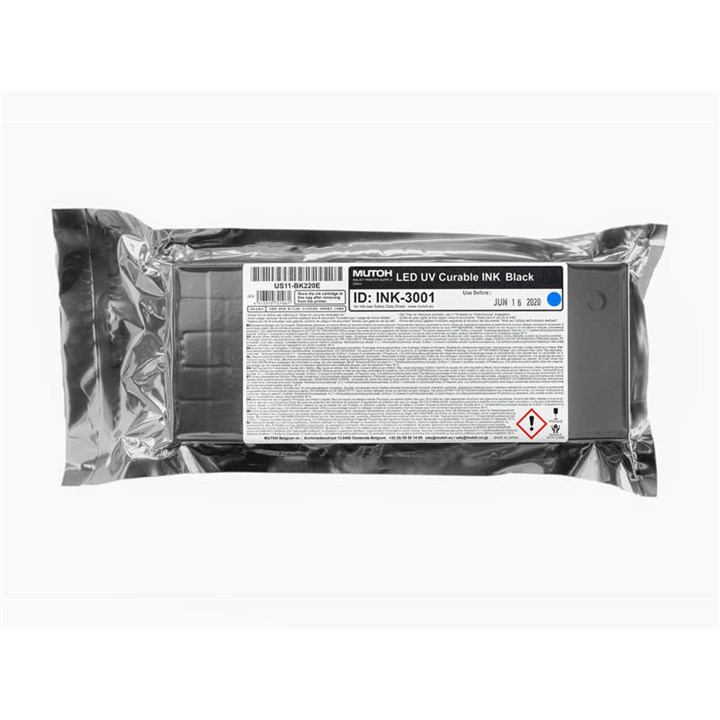Mutoh 220 ml Flex LED UV Ink Cassette Black