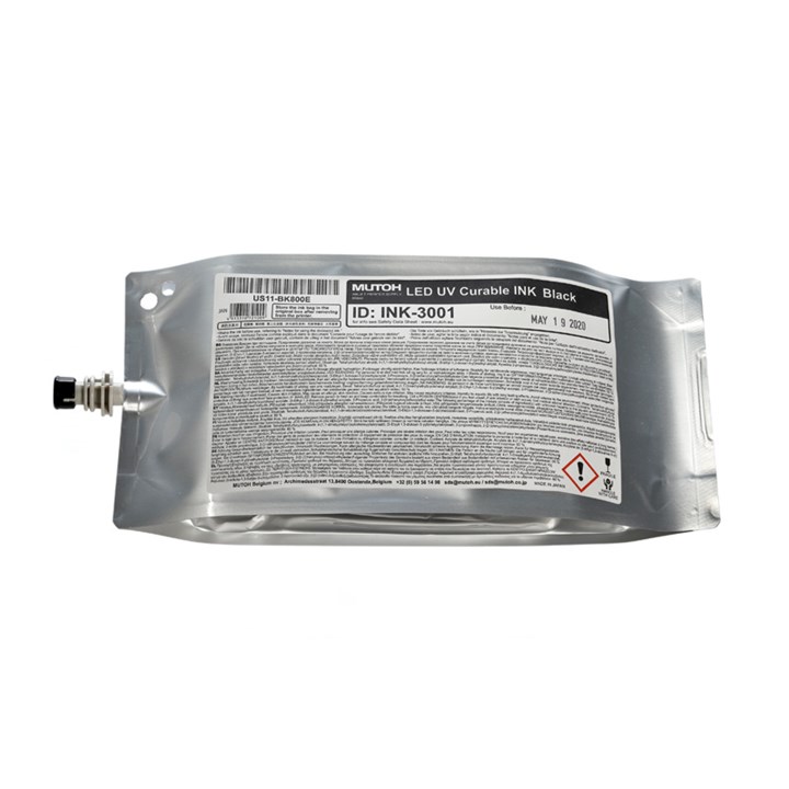 Mutoh 800 ml Flex LED UV Ink Pack Black