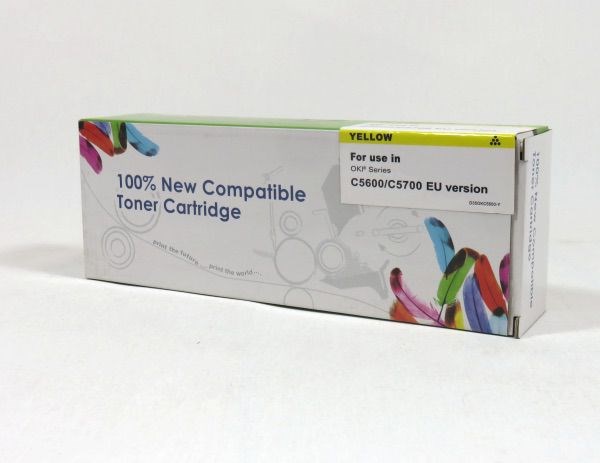 Oki C5600 5700 Toner Yellow Compatible 43381905C