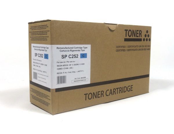 Ricoh SPC 252DN SF Toner Cyan Remanufactured 6K 407717