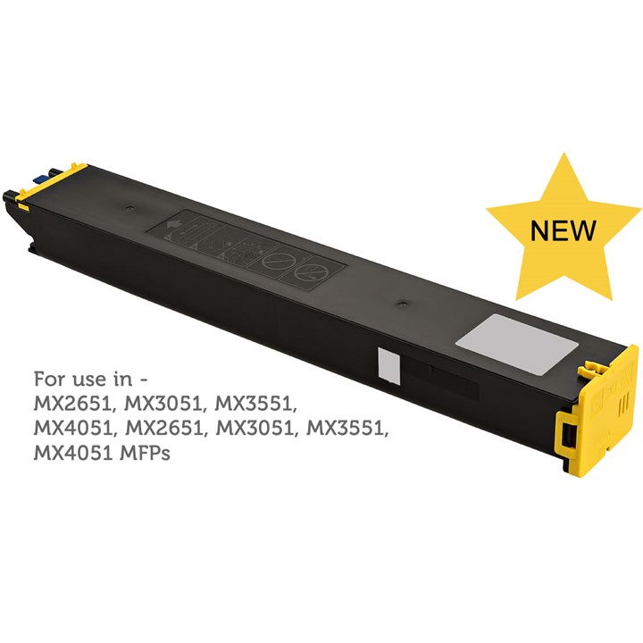 Sharp MX2630 3050 3070 MX61GTYA Yellow Toner Compatible