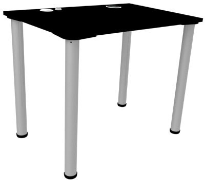 Wfh 02 Black Laminated Top MDF / Black Legs