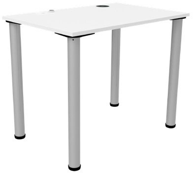 WFH 02 White Laminated Top MDF   White Legs