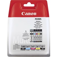 Canon PGI580CLI581CMYKK Ink Multipack Of 5 078C005AA