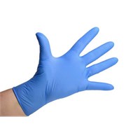 BOX OF 100 LARGE BLUE NITRILE GLOVES